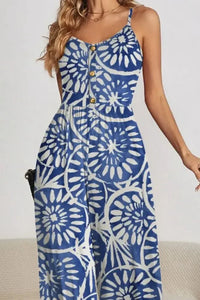 FAM - FAM Decorative Button Spaghetti Strap Wide Leg Jumpsuit - Update AvenueVacation StyleTrendsi10010076623568910010076623568926c364a1 - 7143 - 4c03 - a3f8 - d47ef699c89c - MaxBlue
