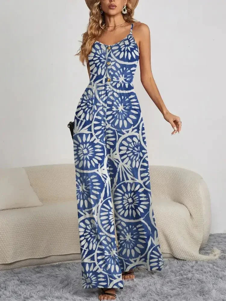FAM - FAM Decorative Button Spaghetti Strap Wide Leg Jumpsuit - Update AvenueVacation StyleTrendsi1001007662356891001007662356892db18e36 - 37de - 45e1 - 9ac2 - 22acd674845e - MaxBlue