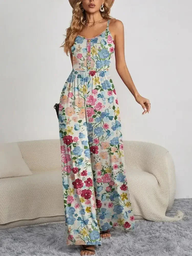 FAM - FAM Decorative Button Spaghetti Strap Wide Leg Jumpsuit - Update AvenueVacation StyleTrendsi100100766239604100100766239604c070bbb8 - 6159 - 4ae9 - 8cf0 - 8d5338777714 - MaxFloral