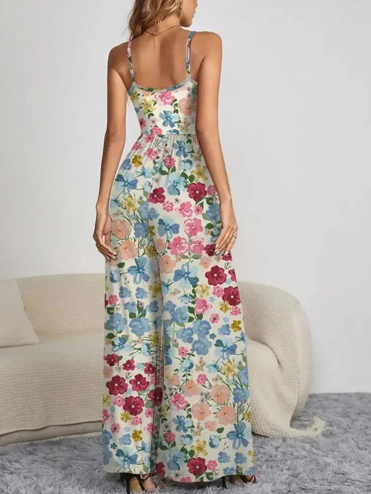 FAM - FAM Decorative Button Spaghetti Strap Wide Leg Jumpsuit - Update AvenueVacation StyleTrendsi100100766239604100100766239604697cdc8c - 86c4 - 4dab - bdc1 - bc10573263dd - MaxFloral