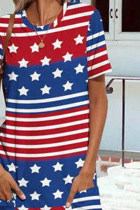 FAM - FAM Pocketd US Flag Printed Short Sleeve Dress - Update AvenueHonor the Stars and StripesTrendsi1001007324913181001007324913185dab7df5 - c365 - 4776 - afc5 - 8a0df3a43f22 - MaxRoyal Blue