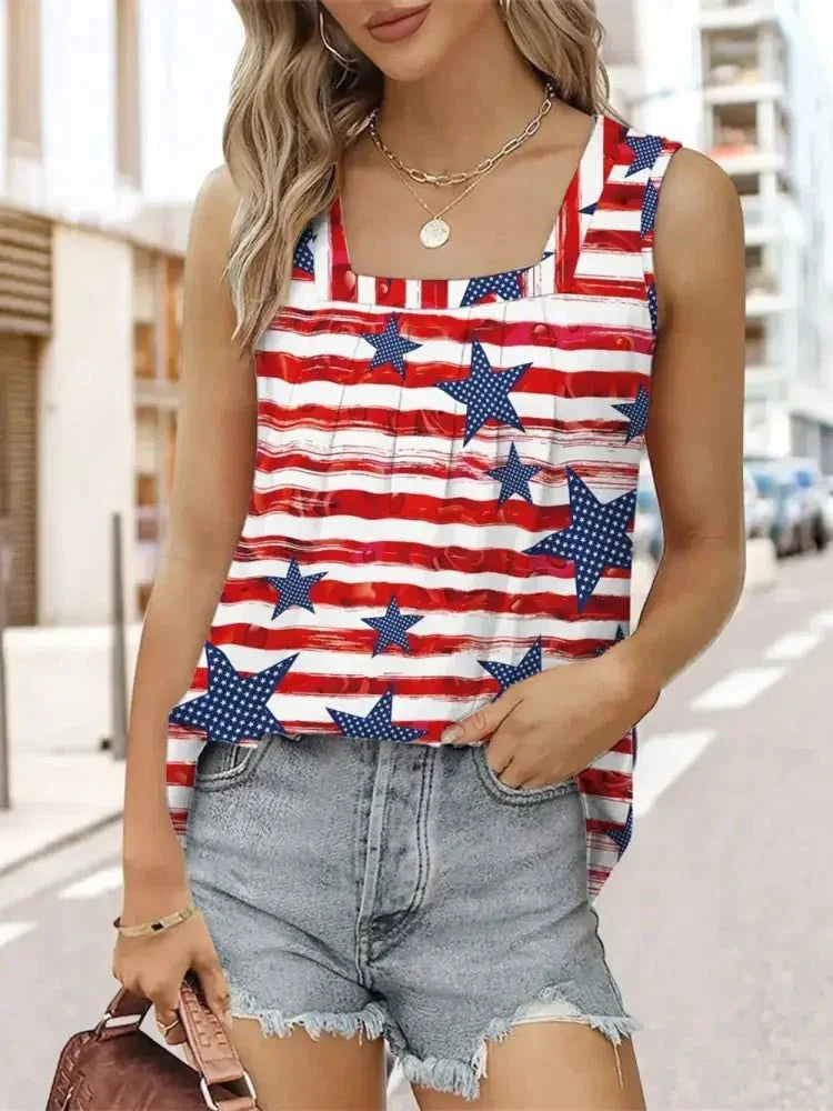 FAM - FAM Star Striped Square Neck Tank - Update AvenueHonor the Stars and StripesTrendsi100100617561720100100617561720f75ea25b - a2f9 - 4b08 - a7a2 - 63c6bf1f5cfb - MaxRed