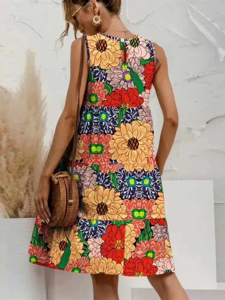 FAM - FAM Tiered Printed Round Neck Sleeveless Dress - Update AvenueEffortless Elegance: DressesTrendsi1001005201613311001005201613318c930bb7 - 2c3b - 41f1 - bb21 - 60b6120b83f8 - MaxDeep Red