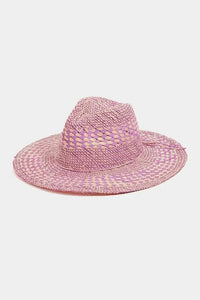Fame Checkered Straw Weave Sun Hat - Update AvenueTrendsi100500159901298100500159901298Fame Checkered Straw Weave Sun HatPU