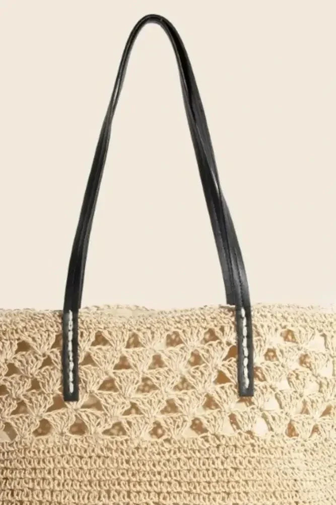 Fame Faux Leather Handle Knitted Tote Bag - Update AvenueVacation StyleTrendsi1007006718213091007006718213093ead9162 - 87ec - 4acc - 84d6 - 07c554432c24 - MaxTan