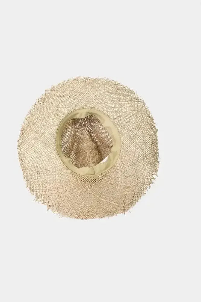 Fame Fringe Edge Straw Braided Western Fedora Hat