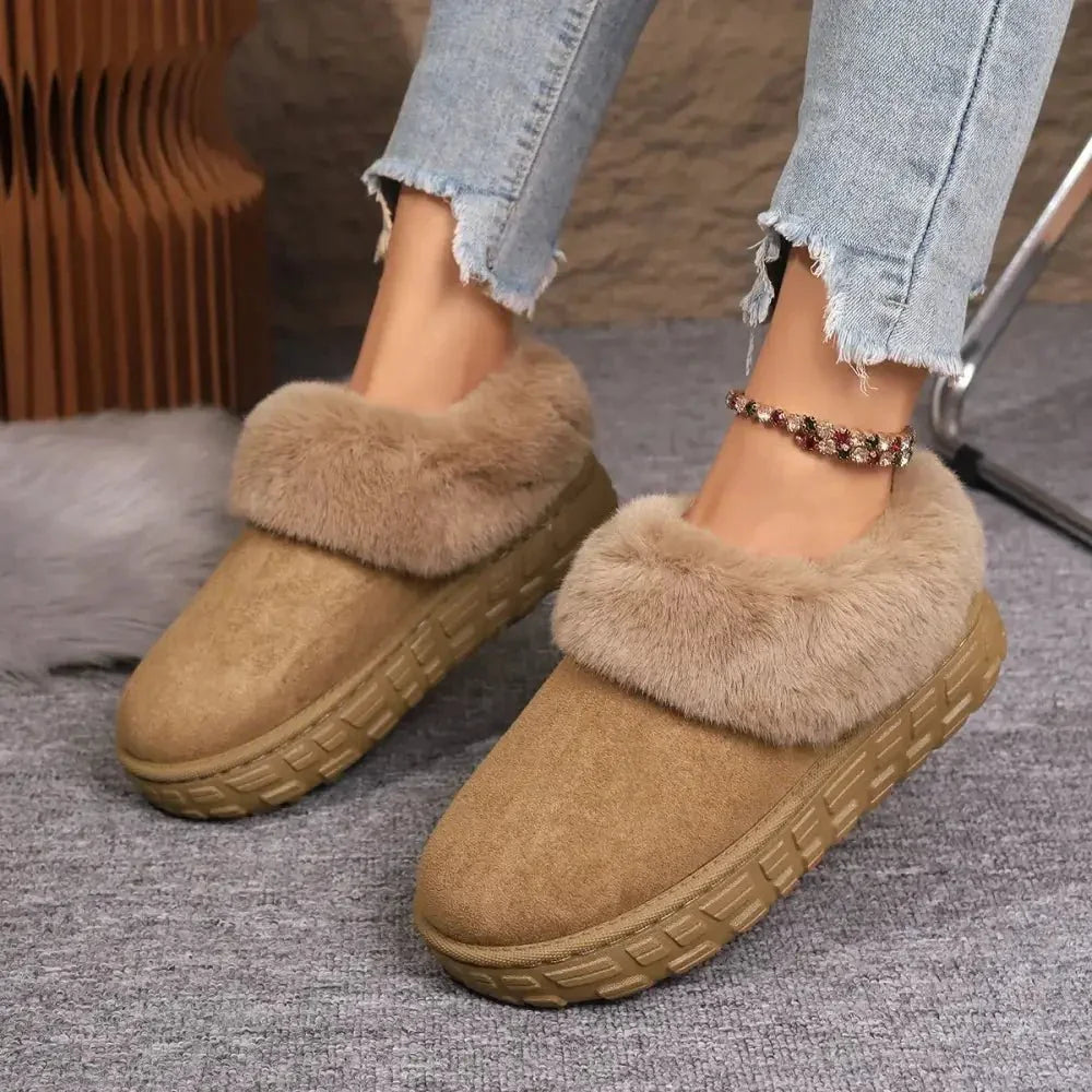 Faux Fur Lined Suede Winter Boots - Update AvenueTrendsi100600050143536100600050143536Faux Fur Lined Suede Winter BootsBrown