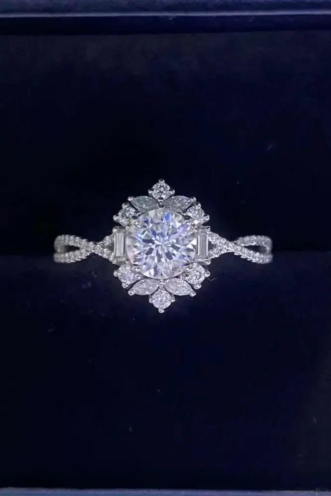 Floral 2 Carat Moissanite Crisscross Ring - Update AvenueRingTrendsi100100485230790100100485230790Floral 2 Carat Moissanite Crisscross RingSilver