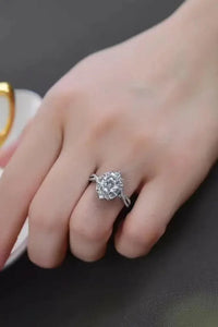 Floral 2 Carat Moissanite Crisscross Ring - Update AvenueRingTrendsi100100485230790100100485230790Floral 2 Carat Moissanite Crisscross RingSilver