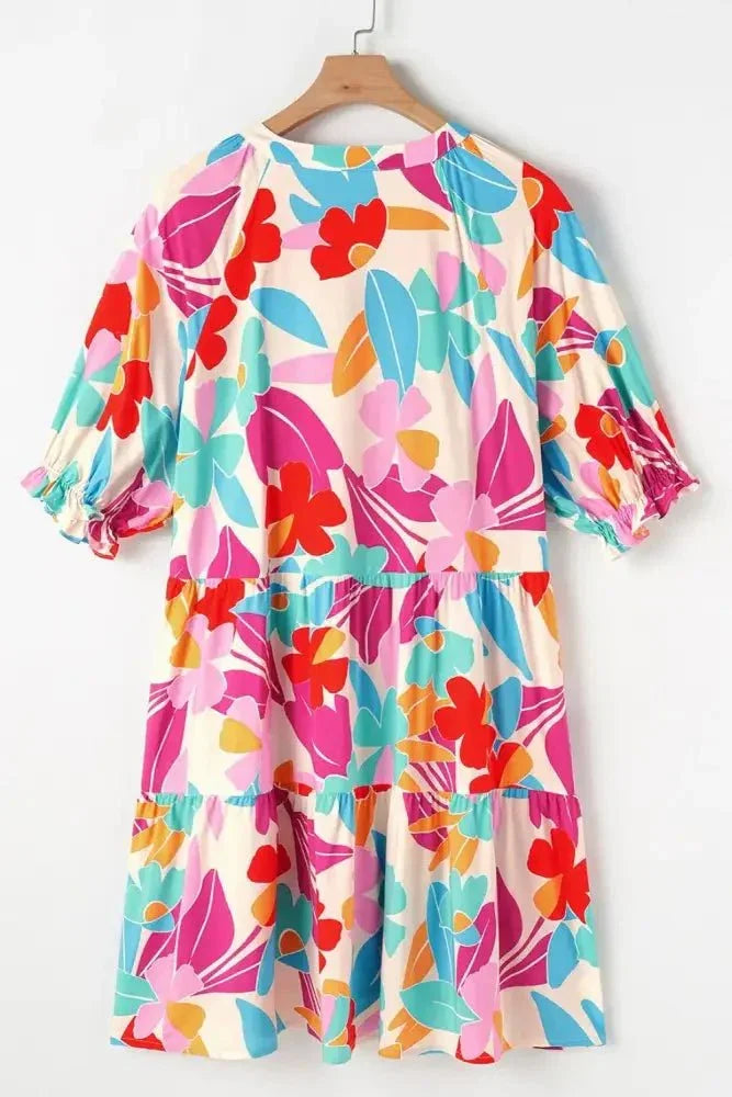 Floral Bubble Sleeve V Neck Tiered Ruffle Babydoll Dress - Update AvenueEffortless Elegance: DressesTrendsi1001008047306711001008047306718a260eb5 - a1ac - 43c5 - ba8c - aaa9206c61a2 - Max - OriginFloral