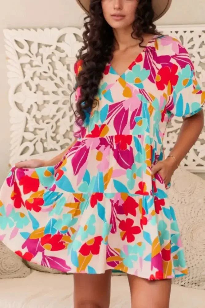 Floral Bubble Sleeve V Neck Tiered Ruffle Babydoll Dress - Update AvenueEffortless Elegance: DressesTrendsi1001008047306711001008047306717810c5d8 - 5a8a - 430c - 9706 - 0159bd8b5d37 - Max - OriginFloral
