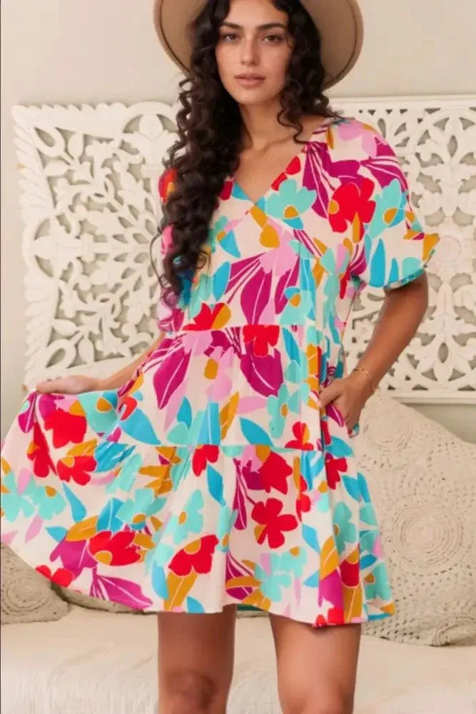Floral Bubble Sleeve V Neck Tiered Ruffle Babydoll Dress - Update AvenueEffortless Elegance: DressesTrendsi100100804730671100100804730671a6b82294 - f50b - 49f0 - ac32 - 204d33ce2dd0 - Max - OriginFloral