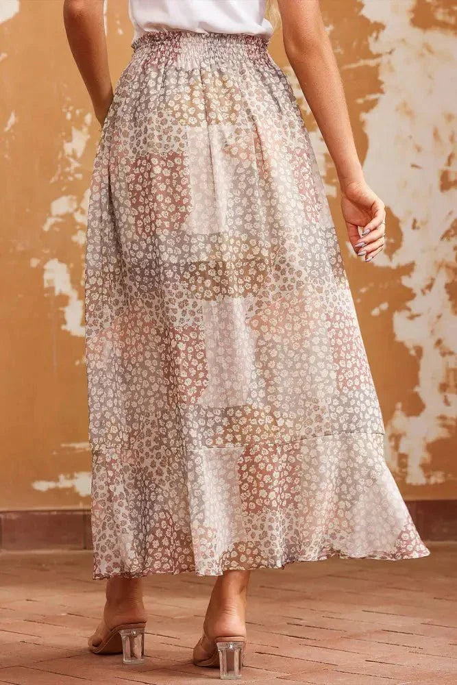 Floral Buttoned Front Slit Skirt - Update AvenueBoho VibesTrendsi1001020668138691001020668138693678022364484f5cad27076b54c3e820 - MaxFloral