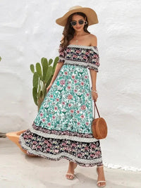 Floral Flounce Sleeve Midi Dress - Update AvenueBoho VibesTrendsi100100510911156100100510911156742b32fe - b35e - 4994 - 943c - 992cf72289e3 - MaxLight Green