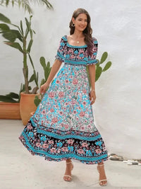 Floral Flounce Sleeve Midi Dress - Update AvenueBoho VibesTrendsi10010051091163310010051091163383b68c61 - cdf7 - 4da7 - a64a - b08973c8f91d - MaxLight Blue