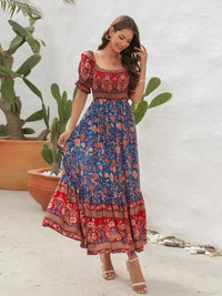 Floral Flounce Sleeve Midi Dress - Update AvenueBoho VibesTrendsi10010051091219410010051091219416b44d62 - a5f3 - 4620 - 9dcb - d979cc610275 - MaxDark Blue