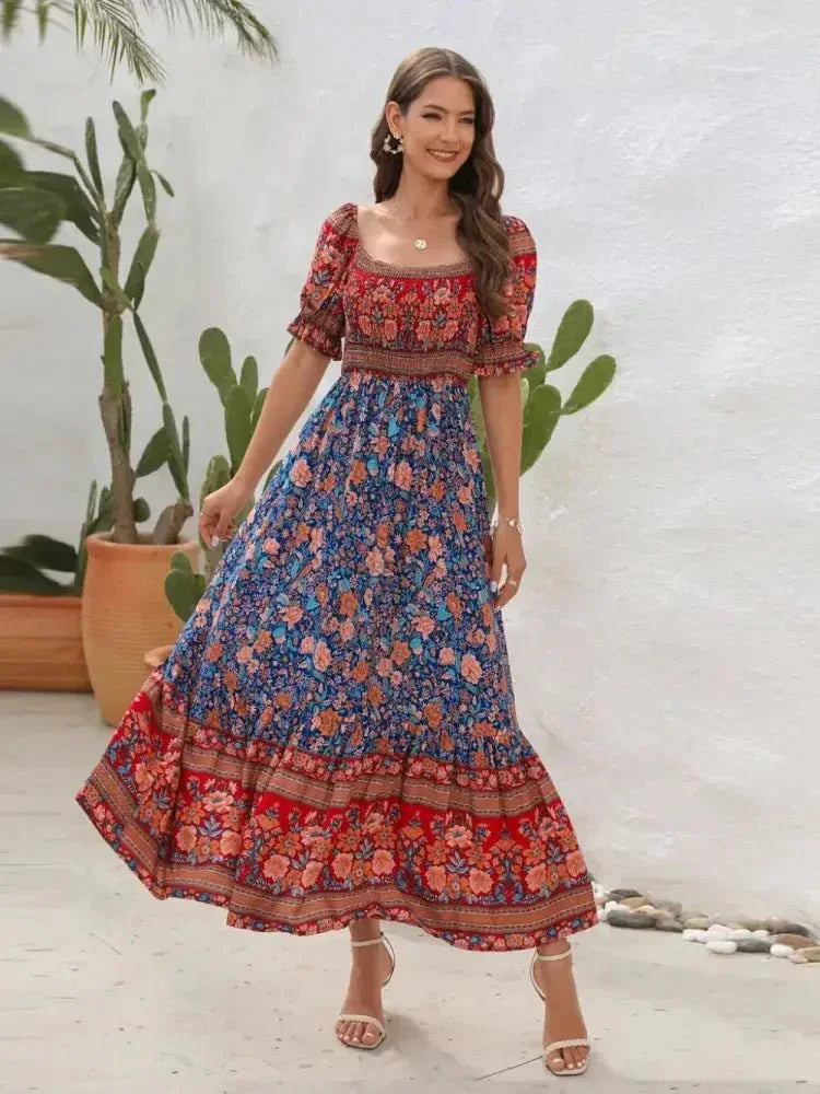 Floral Flounce Sleeve Midi Dress - Update AvenueBoho VibesTrendsi100100510912194100100510912194d5df7a66 - 2670 - 4ffa - b6b7 - cfabdde7a019 - MaxDark Blue
