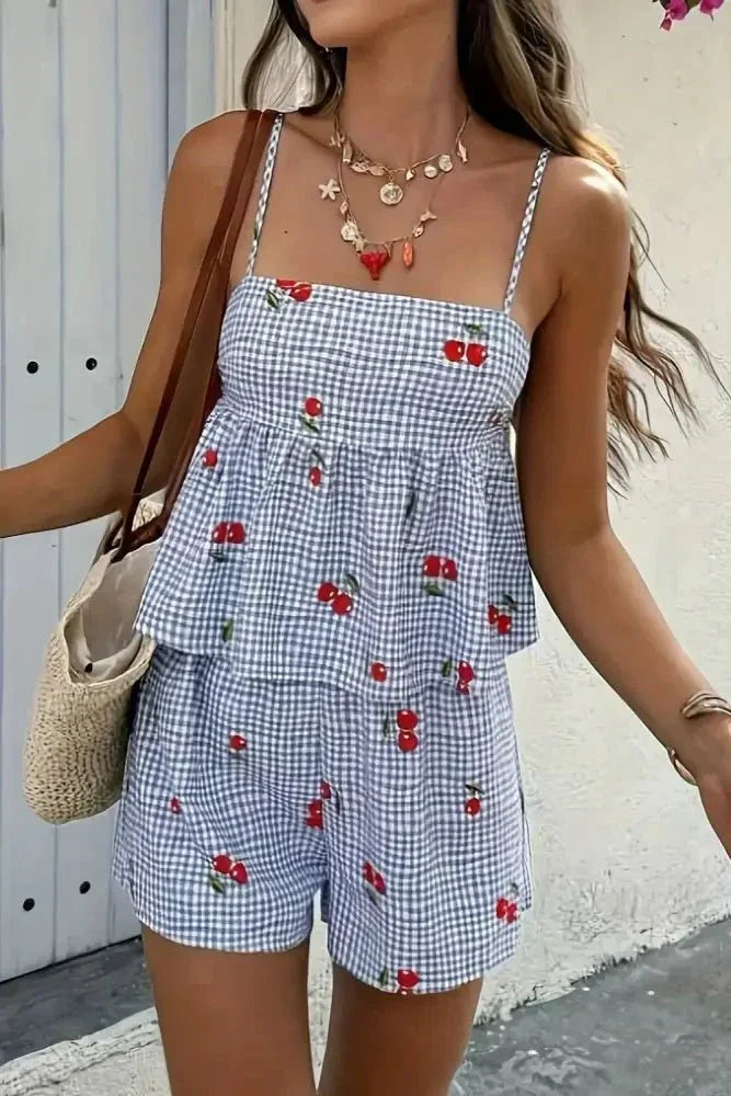 Floral Gingham Print Cami and Shorts Two - Piece Set - Update AvenueTrendsi100100949077116100100949077116d49f0035 - f181 - 4ba6 - bbf2 - ee746f52e320 - Max - OriginLight Blue