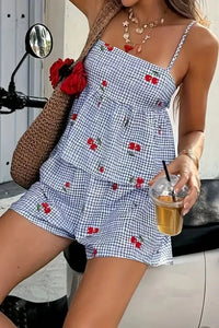 Floral Gingham Print Cami and Shorts Two - Piece Set - Update AvenueTrendsi100100949077116100100949077116da27f37d - 507b - 440c - 907e - 02b1157b4d00 - Max - OriginLight Blue