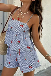 Floral Gingham Print Cami and Shorts Two - Piece Set - Update AvenueTrendsi10010094907711610010094907711653a3ea90 - f998 - 4843 - 9a82 - bd10ff64a452 - Max - OriginLight Blue