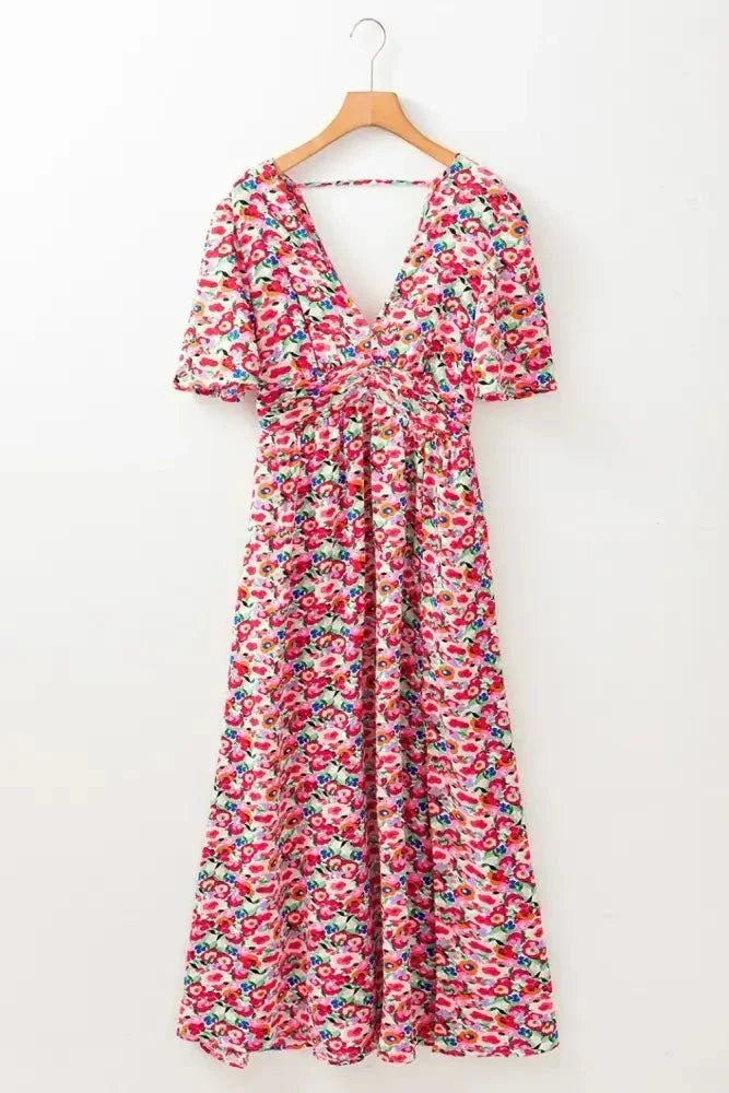 Floral Half Sleeve Deep V Neck Cutout Back Maxi Dress - Update AvenueEffortless Elegance: DressesTrendsi100100919015334100100919015334f4c1b654 - b68d - 4c99 - 9b30 - 09989d0724ea - Max - OriginFloral