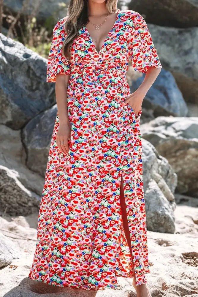 Floral Half Sleeve Deep V Neck Cutout Back Maxi Dress - Update AvenueEffortless Elegance: DressesTrendsi100100919015334100100919015334ed710b0c - 9c29 - 4b21 - 9e85 - c15f4eed11f1 - Max - OriginFloral