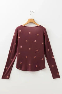 Floral Long Sleeve T-Shirt - Update AvenueT-ShirtsTrendsi100100115351240100100115351240ff976ce2 - d542 - 4148 - bd0e - a6db3ad11682 - Max - OriginBurgundy