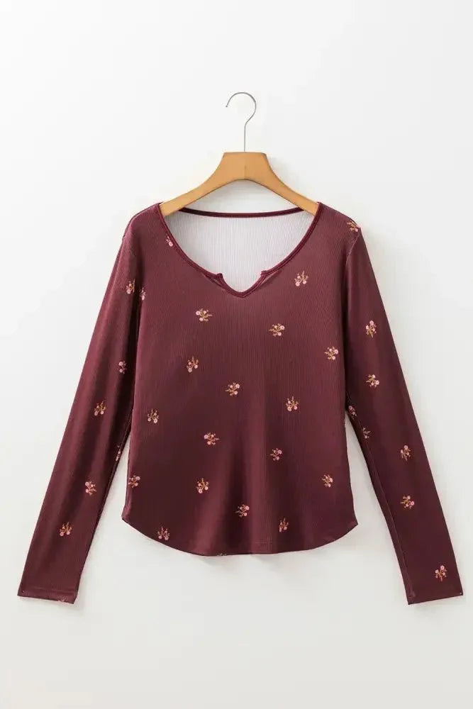 Floral Long Sleeve T-Shirt - Update AvenueT-ShirtsTrendsi1001001153512401001001153512402fd0a791 - 4ffb - 4cc8 - 89dc - 31954b77e243 - Max - OriginBurgundy
