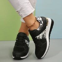 Floral Mesh Wedge Athletic