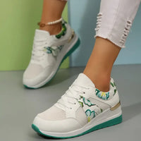 Floral Mesh Wedge Athletic