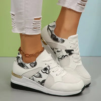 Floral Mesh Wedge Athletic