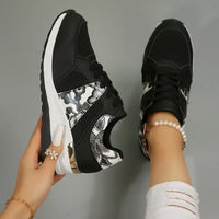 Floral Mesh Wedge Athletic