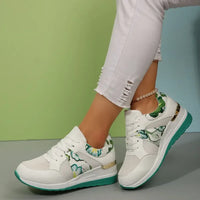 Floral Mesh Wedge Athletic