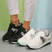Floral Mesh Wedge Athletic