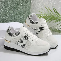 Floral Mesh Wedge Athletic