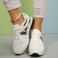 Floral Mesh Wedge Athletic