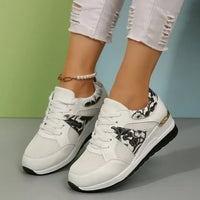 Floral Mesh Wedge Athletic