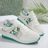 Floral Mesh Wedge Athletic