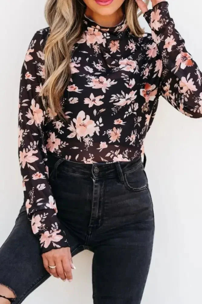 Floral Mock Neck Long Sleeve Blouse - Update AvenueTrendsi100100439352492100100439352492f96a166f - 1ee9 - 4253 - 9b85 - 00b8d8898b91 - MaxBlack