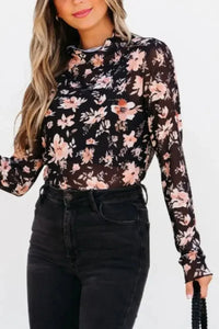 Floral Mock Neck Long Sleeve Blouse - Update AvenueTrendsi100100439352492100100439352492642fc9c0 - d2dc - 443e - b81b - e94ad987be41 - MaxBlack