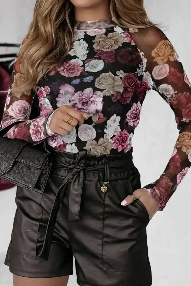 Floral Mock Neck Long Sleeve Mesh Top - Update AvenueTrendsi1001003914548361001003914548367e0332b3 - 17a3 - 47db - ae85 - 412b1784e573 - MaxBlack