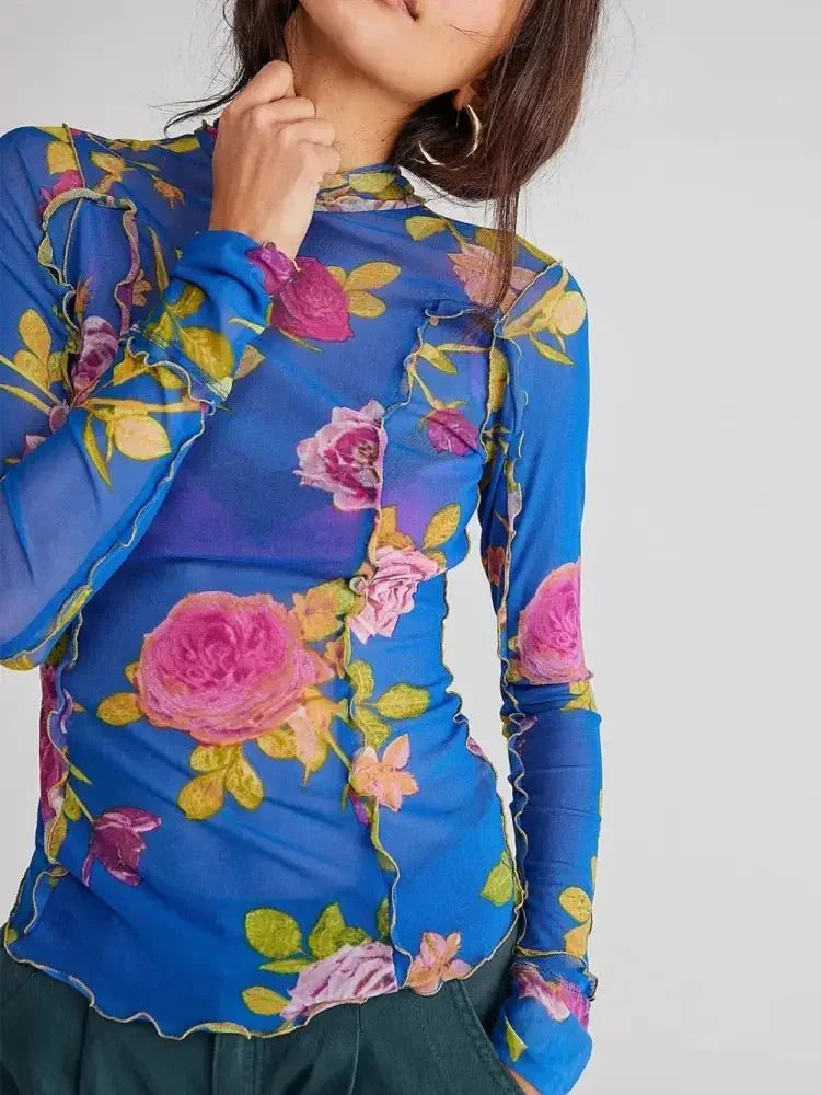 Floral Mock Neck Long Sleeve Top - Update AvenueTrendsi1001008288612741001008288612744ea2b5ea - 96ef - 4e5e - 96e6 - 7ea6e2034a52 - MaxRoyal Blue