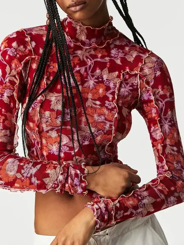 Floral Mock Neck Long Sleeve Top - Update AvenueTrendsi100100828864966100100828864966eac93495 - f8c5 - 4810 - 8515 - db4c6771b1d6 - MaxDeep Red