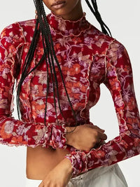Floral Mock Neck Long Sleeve Top - Update AvenueTrendsi100100828864966100100828864966eac93495 - f8c5 - 4810 - 8515 - db4c6771b1d6 - MaxDeep Red