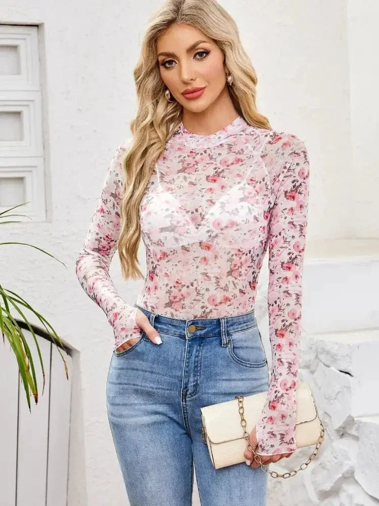 Floral Mock Neck Long Sleeve Top - Update AvenueT-ShirtsTrendsi100100964931022100100964931022a6b50e37 - a1c3 - 4606 - 9e64 - 18826189e613 - Max - OriginBlush Pink