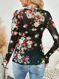 Floral Mock Neck Long Sleeve Top - Update AvenueT-ShirtsTrendsi100100964932025100100964932025baf1bd9f - 4ce0 - 4845 - a0ec - 7e4f9dff1671 - Max - OriginBlack