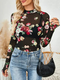 Floral Mock Neck Long Sleeve Top - Update AvenueT-ShirtsTrendsi100100964932025100100964932025292211b4 - e7f5 - 4bf2 - 8f22 - ab00407f6fec - Max - OriginBlack
