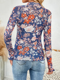 Floral Mock Neck Long Sleeve Top - Update AvenueT-ShirtsTrendsi100100964932714100100964932714f20bf0f7 - f531 - 4739 - 9ec2 - f7b24bcf0436 - Max - OriginLight Indigo