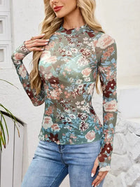 Floral Mock Neck Long Sleeve Top - Update AvenueT-ShirtsTrendsi100100964938168100100964938168092778cc - e791 - 4384 - 9990 - 3e991f6e084f - Max - OriginTeal