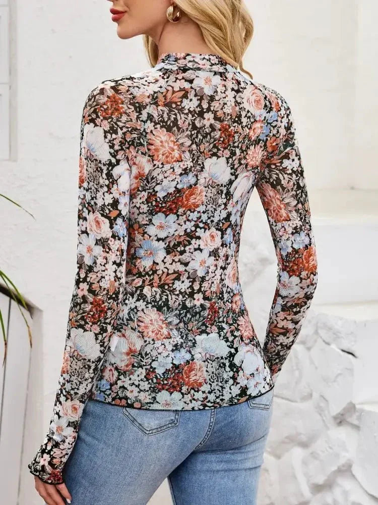 Floral Mock Neck Long Sleeve Top - Update AvenueT-ShirtsTrendsi100100964939733100100964939733b0e06e67 - d36b - 4c27 - ba15 - 059bfbc8d66e - Max - OriginCaramel